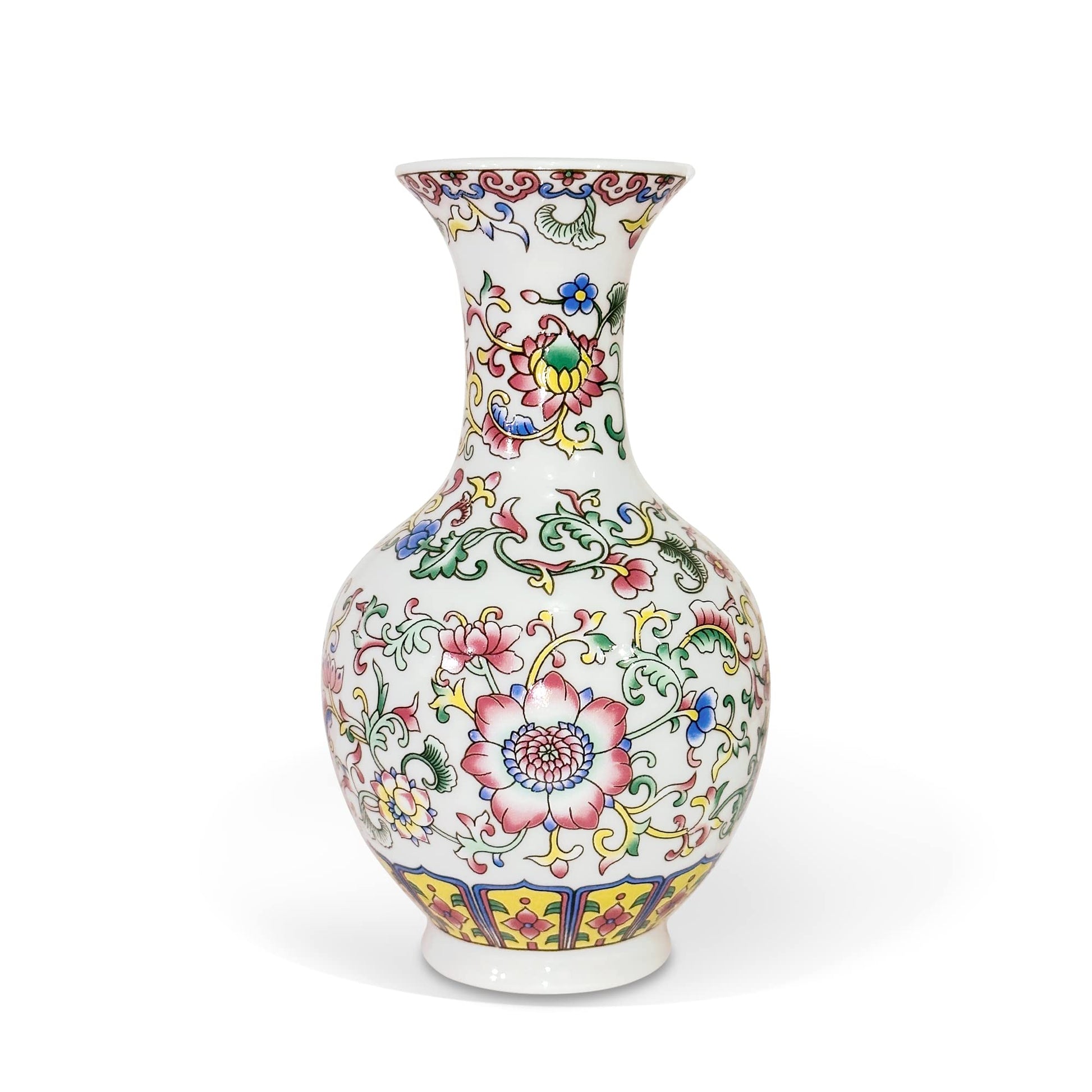 fanquare Small Blue and White Porcelain Vase, Chinese Porcelain Vase for Home Decor, Traditional Ceramic Flower Vase, 5.5"