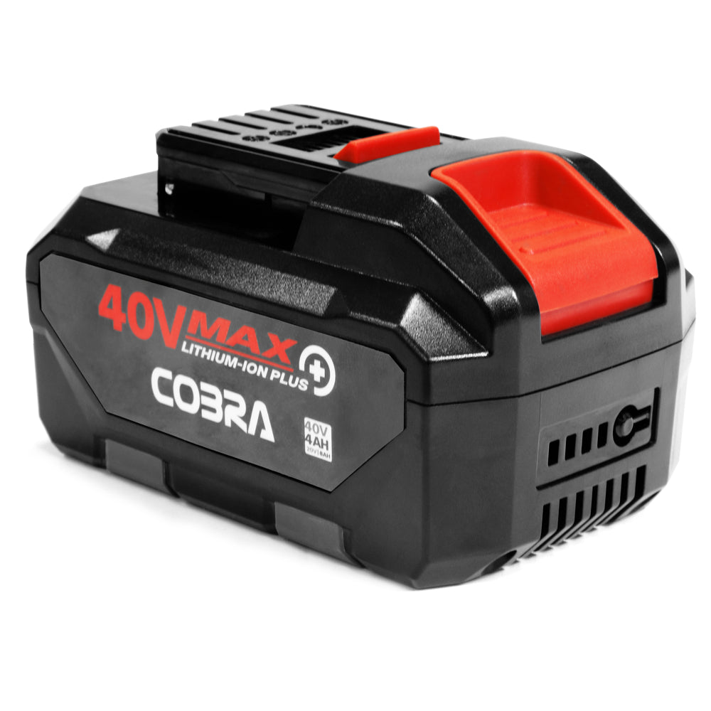Cobra MX4140VX 41cm 40V MAX+ Lithium-Ion Push Cordless Lawn Mower (with 4Ah Battery & Charger)