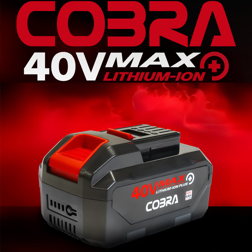 Cobra MX4340VX 43cm 40V MAX+ Lithium-Ion Push Cordless Lawn Mower (with 4Ah Battery & Charger)