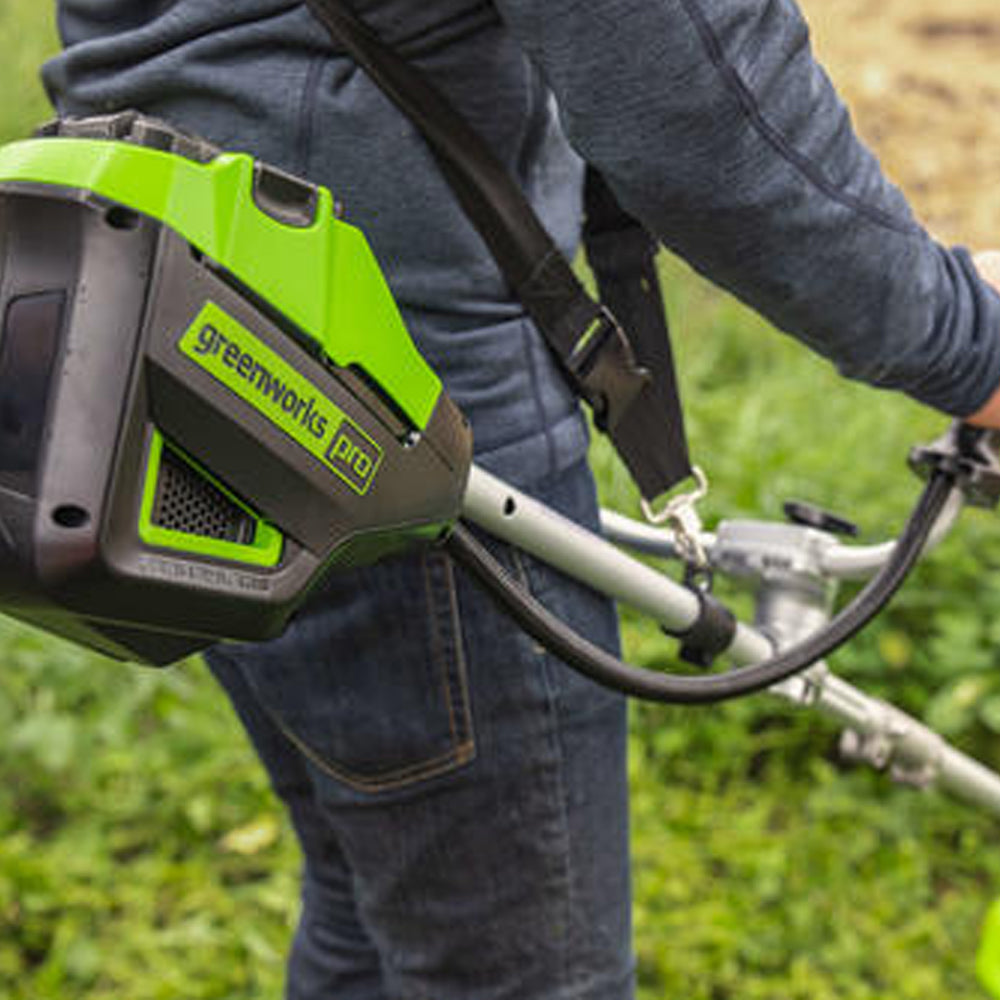 GreenWorks Pro GD60BCBK4 60V Cordless Brush Cutter (with 4Ah Battery & 2A Charger)